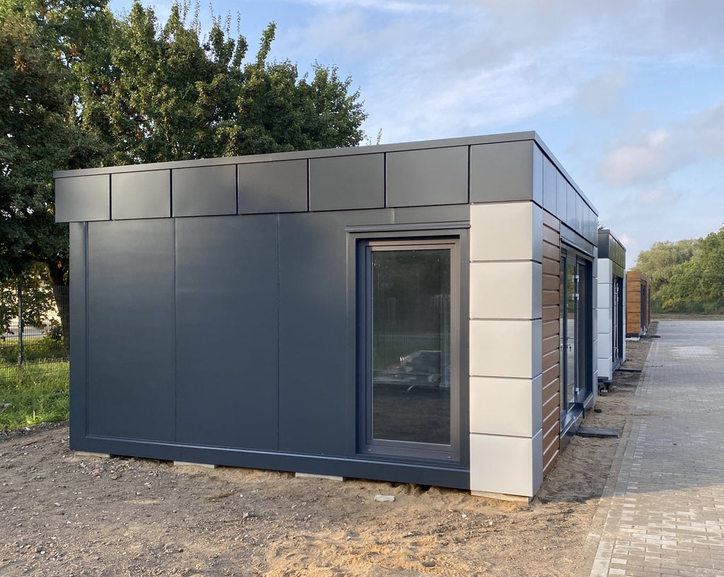Contenedor de oficina tipo London 6×5 m – módulo prefabricado profesional de 30 m² aislado