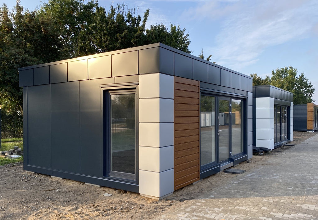 Contenedor de oficina tipo London 6×5 m – módulo prefabricado profesional de 30 m² aislado