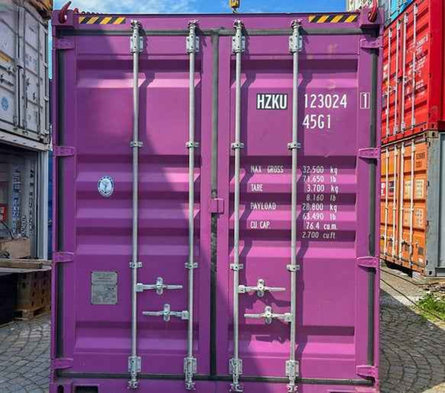 Contenedor marítimo High Cube (HC) de 40 pies usado – mayor altura para almacenamiento y logística industrial