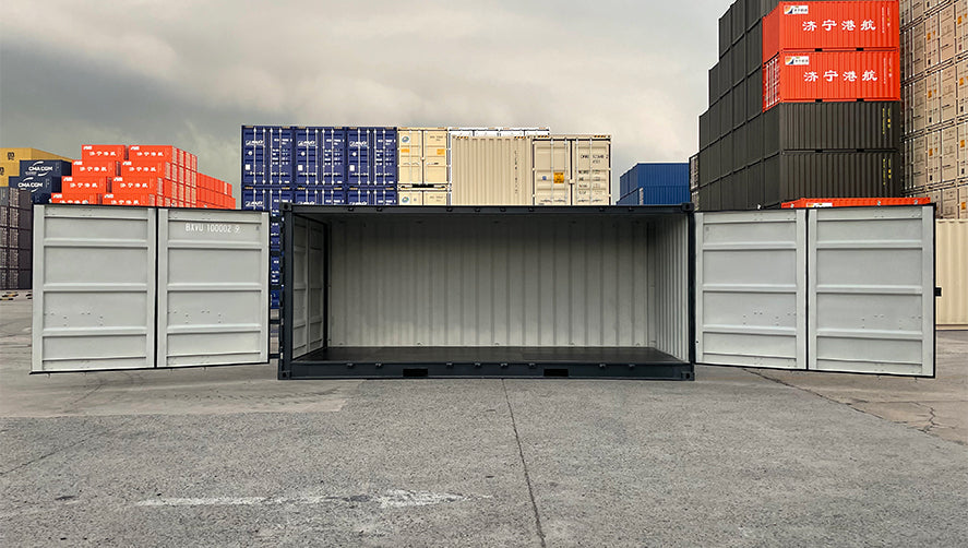 Contenedor marítimo High Cube de 20 pies Open Side (puertas laterales) – acceso completo lateral para carga industrial